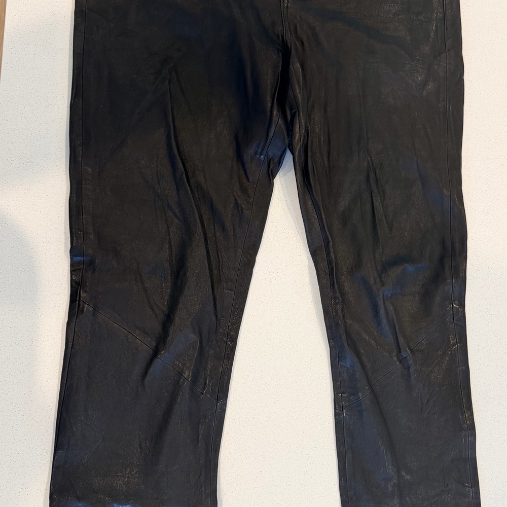 PAIGE Genuine Leather Stella pant size 32